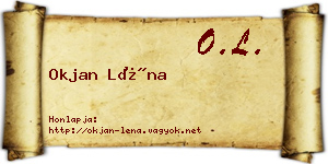 Okjan Léna névjegykártya